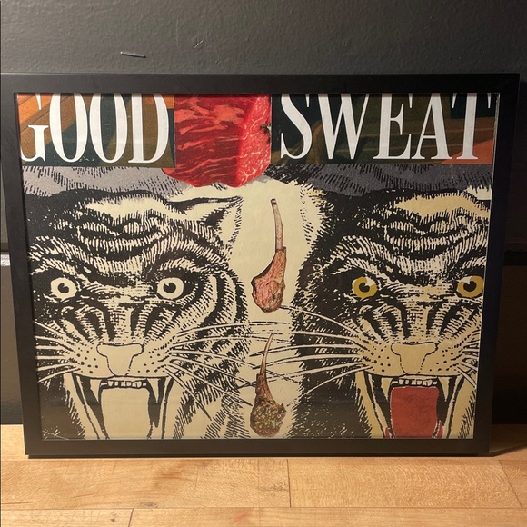 Other - Handmade Luxe Collage Wall Art for Carnivored w Meat and Tigers!